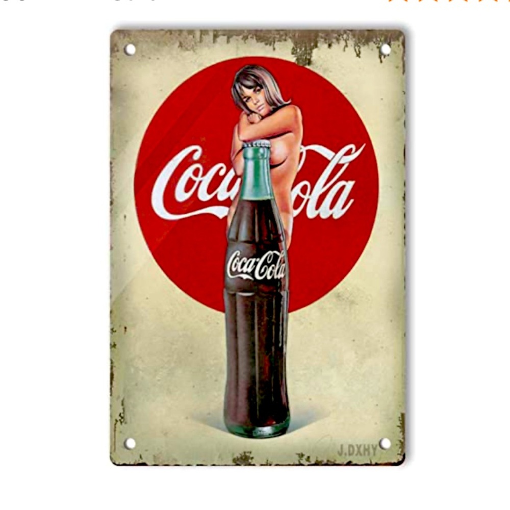 Coca-Cola Vintage Metal Sign New